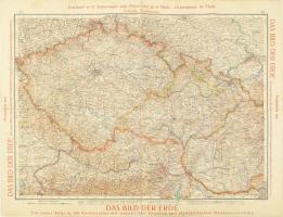 cca 1930 Csehszlovákia térképe, német nyelven, javított, foltos, 39x52 cm