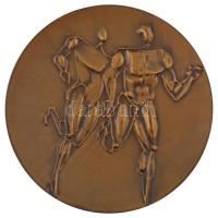Kiss Nagy András (1930-1997) 1966. VIII. Atlétikai Európa Bajnokság Budapest kétoldalas bronz emlékérem (53mm) T:1-