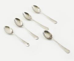 Ezüst(Ag) monogramos mokkás kanál, jelzett, h: 10,5 cm, nettó: 64 g