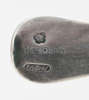 Ezüst(Ag) monogramos tejmerő kanál, jelzett, h: 21,5 cm, nettó: 76 g
