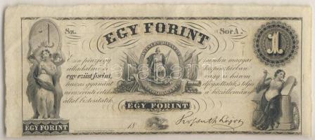 Emigrációs "Kossuth-bankó" 18.. 1Ft "Sor A." T:I