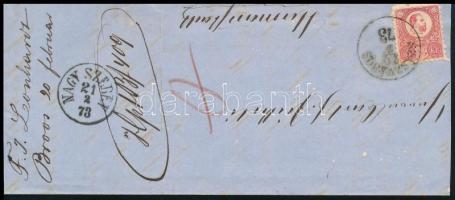 1873 Réznyomat 3kr levéldarabon "SZÁSZVÁROS" - Hermanstadt