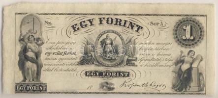 Emigrációs "Kossuth-bankó" 18.. 1Ft "Sor A." T:I