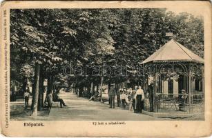 1906 Előpatak, Valcele; Új kút és sétatér. Gyulai Ferenc fényképész kiadása / mineral water well, promenade (kis szakadások / small tear)