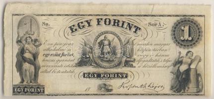 Emigrációs "Kossuth-bankó" 18.. 1Ft "Sor A." T:I