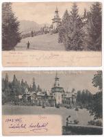 Sinaia, Castelul Peles / castle - 2 pre-1903 postcards