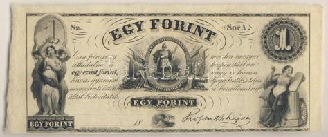 Emigrációs "Kossuth-bankó" 18.. 1Ft "Sor A." T:I