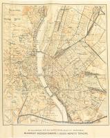 cca 1920 Budapest Székesfőváros 1:25,000 méretű térképe, Bp., Calderoni és Társa, hajtott, javított, 35x30 cm