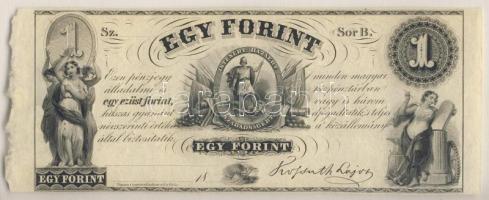 Emigrációs "Kossuth-bankó" 18.. 1Ft "Sor B." T:I
