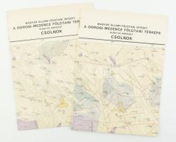1966 Magyar Állami Földtani Intézet, a Dorogi-medence földtani térképe, Csolnok, 1:10 000, 2 db
