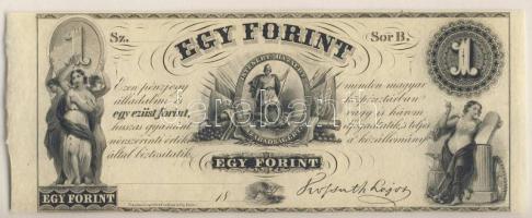 Emigrációs "Kossuth-bankó" 18.. 1Ft "Sor B." T:I