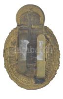 ~1940. "Honvéd Sportügyességi jelvény" katonai sport bronz lemez sapkajelvény (46x32mm) T:...