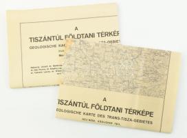 1941 A Tiszántúl földtani térképe, 1: 200 000, Dr. Sümeghy József, 2 db