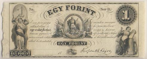 Emigrációs "Kossuth-bankó" 18.. 1Ft "Sor B." T:I