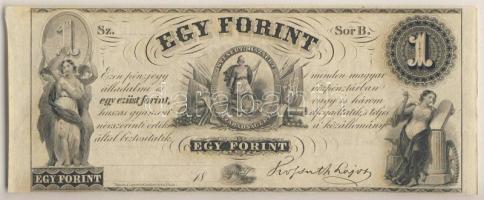 Emigrációs "Kossuth-bankó" 18.. 1Ft "Sor B." T:I