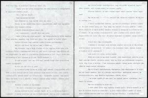 cca 1950 Vaszary János (1899-1963) Ismeretlen című darabjának 24 oldalas kézirata, + A pénz nem bold...