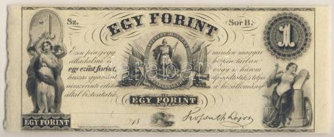 Emigrációs "Kossuth-bankó" 18.. 1Ft "Sor B." T:I