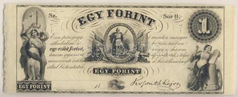 Emigrációs "Kossuth-bankó" 18.. 1Ft "Sor B." T:I