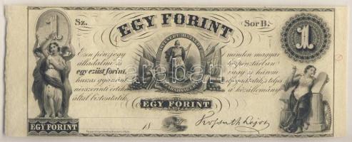 Emigrációs "Kossuth-bankó" 18.. 1Ft "Sor B." T:I