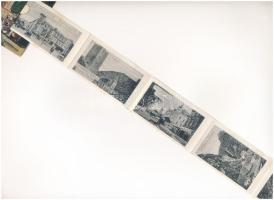 1918 Brassó, Kronstadt, Brasov; Látkép a fehér bástyával. Leporellolap 10 mini képpel / bastion towe...