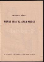 Matolcsy Károly Merre tart az arab világ? Bp., 1955., Országos Béketanács Külpoltikai Füzetei, 35 p....