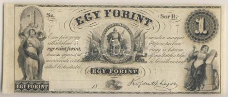 Emigrációs "Kossuth-bankó" 18.. 1Ft "Sor B." T:I