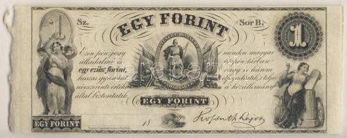 Emigrációs "Kossuth-bankó" 18.. 1Ft "Sor B." T:I