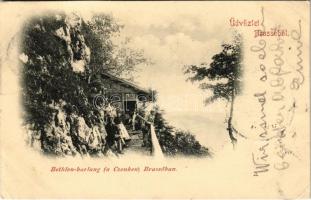 1900 Brassó, Kronstadt, Brasov; Bethlen barlang a Czenken / cave / Zinne / Tampa (Rb)