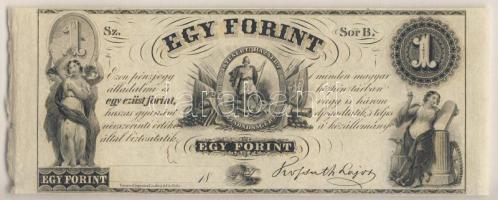 Emigrációs "Kossuth-bankó" 18.. 1Ft "Sor B." T:I