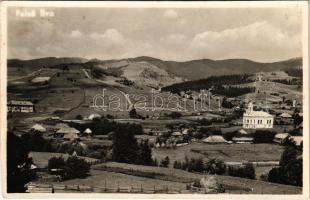 1944 Nagyilva, Felsőilva, Ilva Mare; látkép, templom / general view, church (vágott / cut)