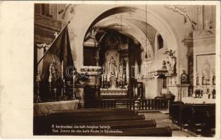 1916 Karánsebes, Caransebes; Római katolikus templom, belső / Das Innere der röm. kath. Kirche / Catholic church, interior