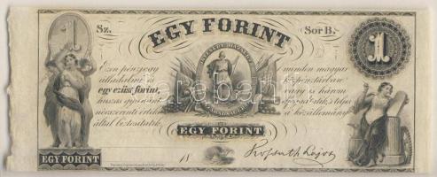 Emigrációs "Kossuth-bankó" 18.. 1Ft "Sor B." T:I