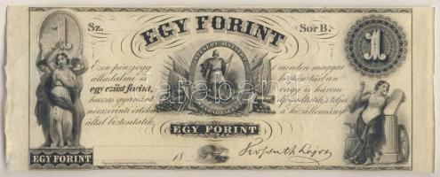 Emigrációs "Kossuth-bankó" 18.. 1Ft "Sor B." T:I