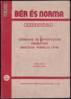 1953 Bér és Norma Kiskönyvtára 17. szám: Gépkocsi- és lóvontatási összevont országos normaalapok. Összeáll.: Kucsera Gyula. Bp., Tervgazdasági Könyvkiadó, intézményi bélyegzésekkel, 76 p.