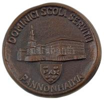 1980. "Szent Benedek születésének évfordulójára 480-1980 / Iskola az Úr szolgálatában - Pannonhalma" kétoldalas, öntött bronz emlékérem (50mm) T:1-