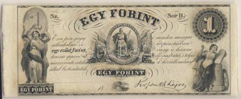 Emigrációs "Kossuth-bankó" 18.. 1Ft "Sor B." T:I