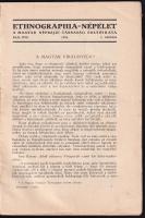 1931 Ethnographia. Népélet. A Magyar Néprajzi Társaság folyóirata. XLII. évf. 1. sz. Szerk.: Madaras...