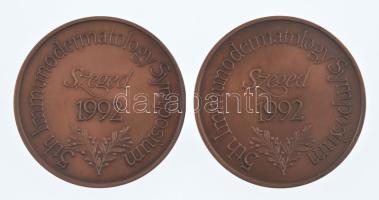 Fritz Mihály (1947-) 1992. "Szeged 1992 - 5th Immunodermatology Symposuim" kétoldalas bron...