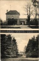 1915 Szákul, Sacu; Radossevich kastély. Hátoldalon Br. Marie Radossevich levele / Radossevich Kastell / castle, park. Letter of Br. Marie Radossevich on the backside