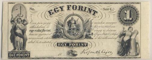 Emigrációs "Kossuth-bankó" 18.. 1Ft "Sor G." T:I