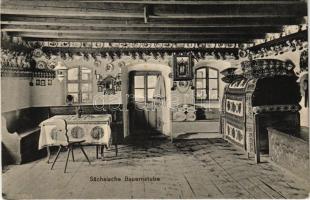1909 Nagyszeben, Hermannstadt, Sibiu (?); Sächsische Bauernstube / szász ház belső / Saxon folklore, house interior