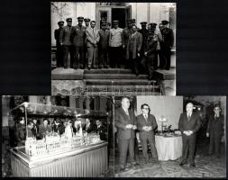 6 db 1970-es,1980-as évekbeli vezetői katonák fényképei (Honvédelmi miniszterek,vadászat,küldöttség)