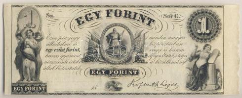 Emigrációs "Kossuth-bankó" 18.. 1Ft "Sor G." T:I