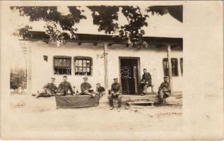 1917 Német katonák Romániában / WWI German military, soldiers in Romania. photo (fl)