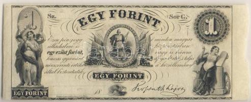 Emigrációs "Kossuth-bankó" 18.. 1Ft "Sor G." T:I