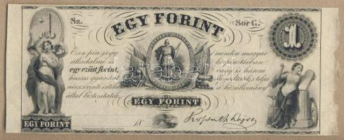 Emigrációs "Kossuth-bankó" 18.. 1Ft "Sor G." T:I