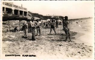 Eforie, Carmen Sylva, Carmen Silva; Plaja Grand / beach, bathers. Lupu &amp; Bartha (Constanta) photo