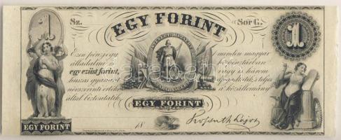 Emigrációs "Kossuth-bankó" 18.. 1Ft "Sor G." T:I