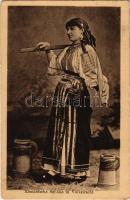 1918 Rumänische Schöne in Volkstracht / Romanian folklore, Romanian beauty in folk costumes (EK)