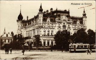 1933 Bucharest, Bukarest, Bucuresti, Bucuresci; Ministerul de Externe / Foreign Ministry, tram (Rb)